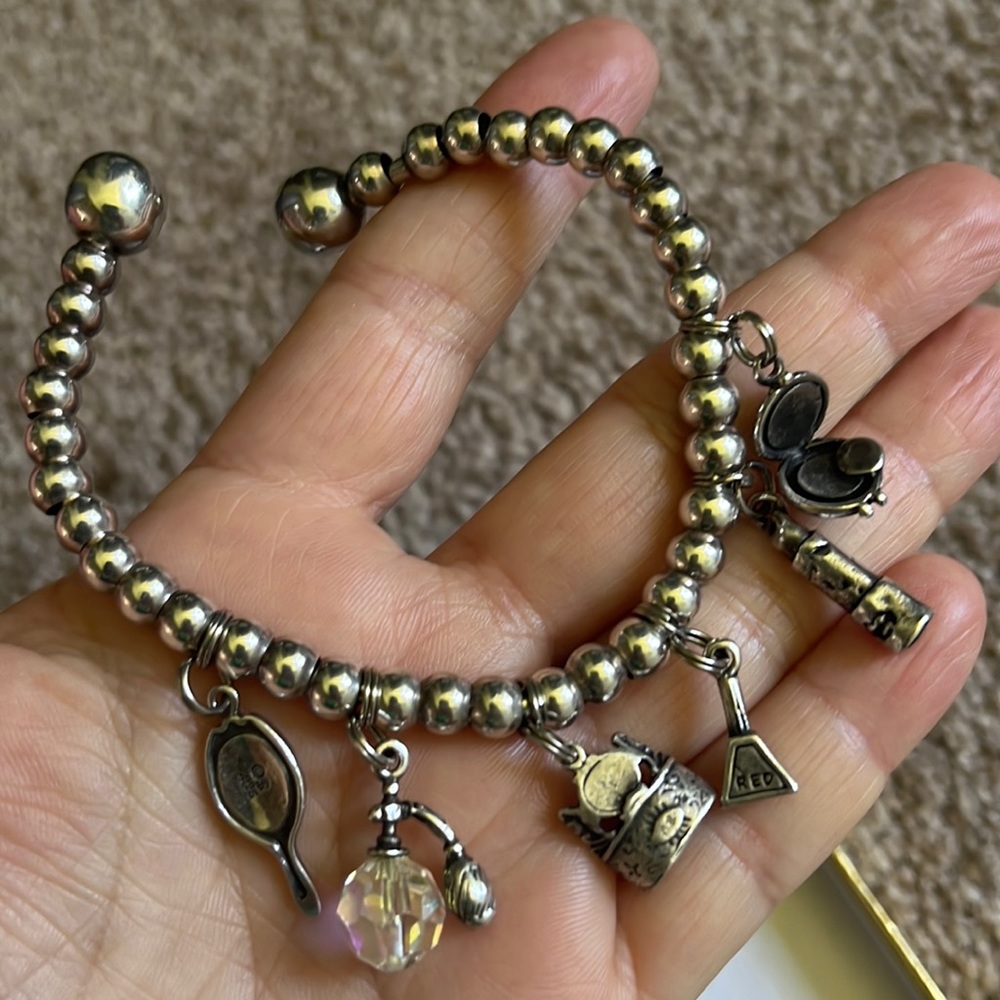 Makeup Sterling silver bracelet with a .925 charms